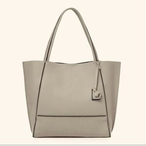Botkier SoHo Tote in Soft Gray Heavy Pebble Leather